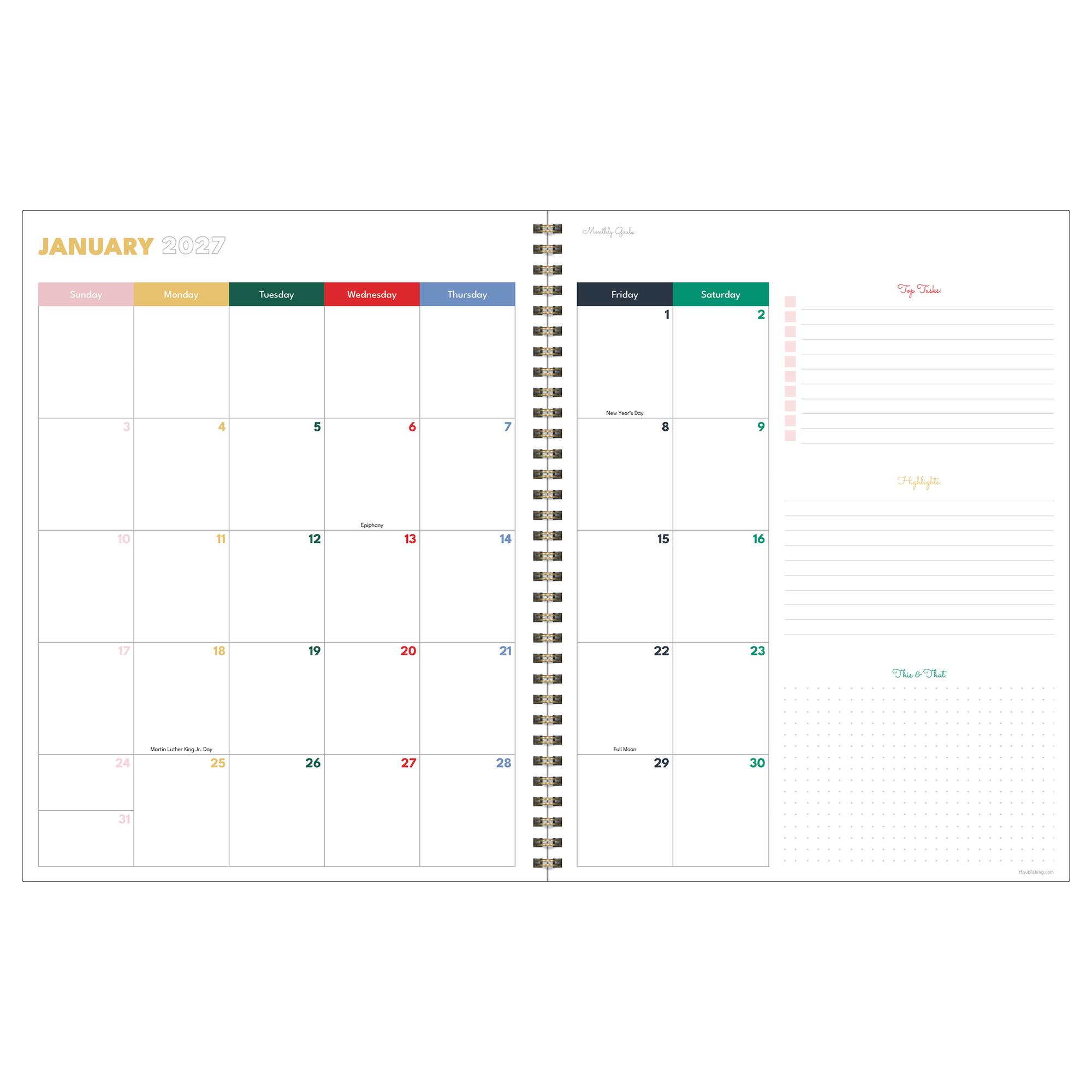 TF Publishing Large Very Blue Berry Weekly Monthly Planner